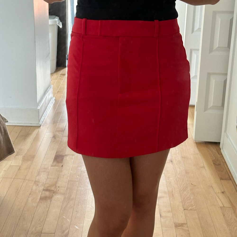 Red Mini Skirt - Picture 2 of 3